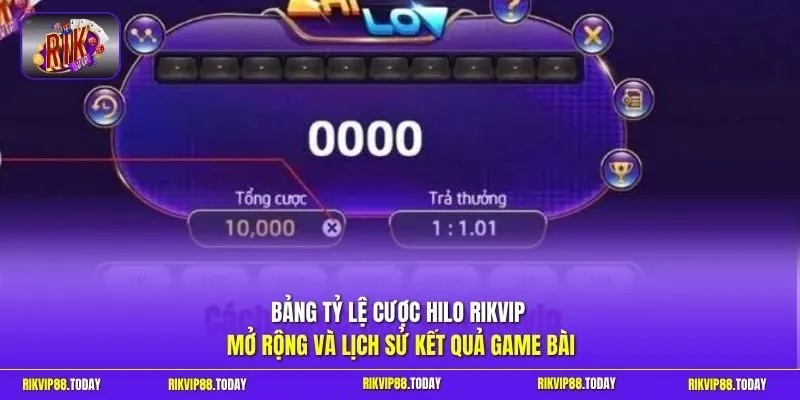 Hilo Rikvip - Luật Chơi Chi Tiết Và Mẹo Từ Chuyên Gia 2026 3 Sunwin Bảng tỷ lệ cược Hilo Rikvip mở rộng và lịch sử kết quả game bài