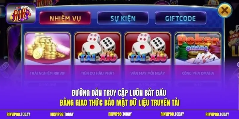 Đường dẫn truy cập luôn bắt đầu bằng giao thức bảo mật dữ liệu truyền tải 